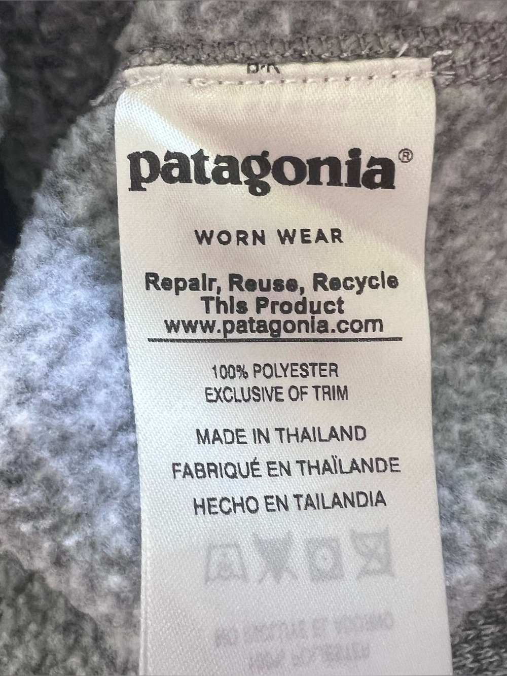Patagonia Better Sweater 1/4 Zip Fleece Birch White Womens XL - Picture 8 of 9